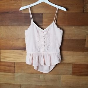 Isabel lu blush pink spaghetti straps top size S